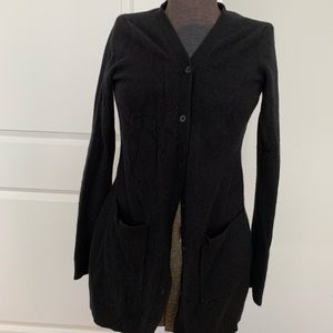 100% Cashmere black cardigan